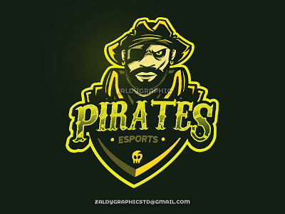 Esports Mascot Pirates Logo carabian e sports esports illustration logo mascotlogo pirate skull sports