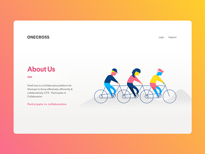 Collaboration collaboration home page illustration landing page ui user interface ux vector vibrant