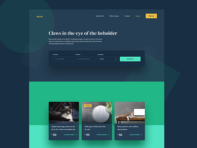 Meow branding clean landing page marketing minimalist product theme ui user interface ux website