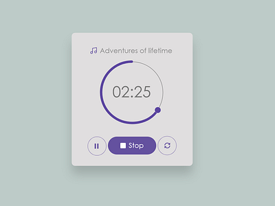 Countdown Timer countdown countdown timer countdowntimer daily ui 014 daily ui challange dailyui014 dailyuichallenge music music player timer timer app uiux