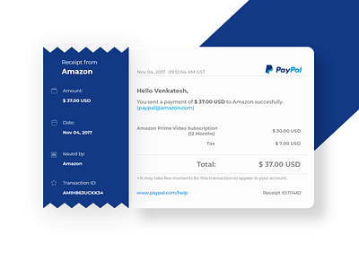 Email Receipt daily ui dailyui design email design email receipt emailreceipt receipt ui ui design uidesign uiux