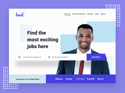 Landing Page daily ui dailyui design hunt job jobapage landingpage ui ui design uiux