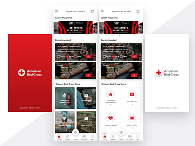 Red cross Mobile app app design mobile mobile app mobile app design red cross red cross mobile redcross redesign ui ui design uiux