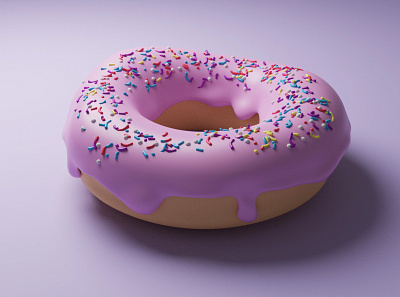 3D Donut 3d 3d art 3d artist blender donat food game icon icon model