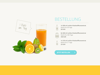 Fruit juice - Order page