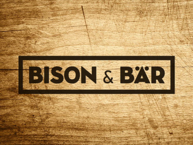 Bison & Bär / Logo bison bear bär wood logo signet
