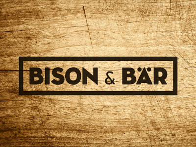 Bison & Bär / Logo bear bison bär logo signet wood