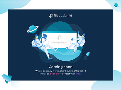 Coming soon page astronout blue coming soon page flat gradient gradient color illustration landing page landing page ui space space exploration space helmet ui ui elements uidesign vector web web design website banner website concept