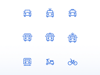 Mobility icons branding icons mobility