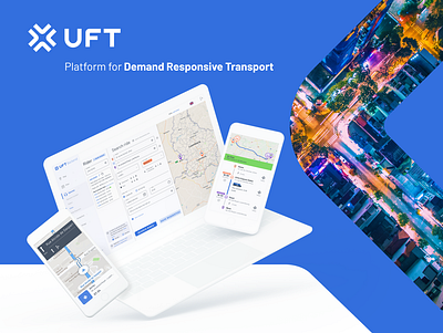 UFT - Platform for Demand Responsive Transport landing page lyft mobility product design uber ui design ux design