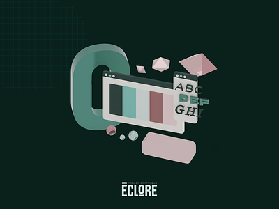 Eclore - Visual Identity 3D Illustration 3d blender branding design illustration
