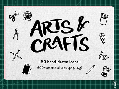Arts and Crafts Hand-drawn Icon Pack