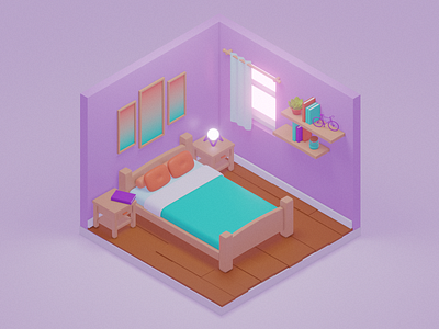 Pocket Rooms - Bedroom 3D Illustration