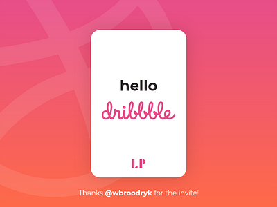 Hello Dribbble! debut dribbble