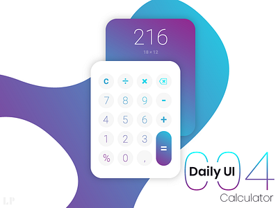 DailyUI #004 - Calculator calculator dailyui gradient