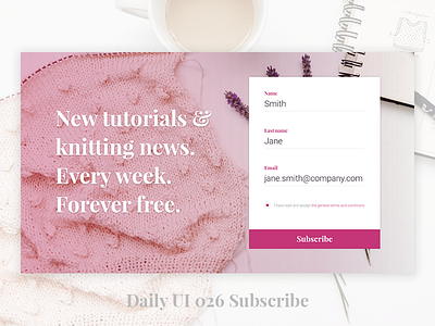 Daily UI #26 - Subscribe