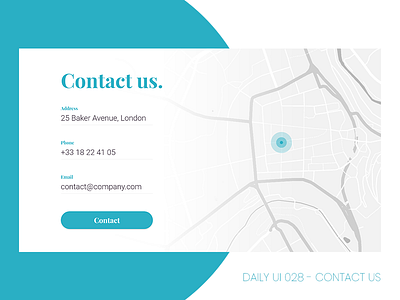 Daily UI #028 - Contact Us