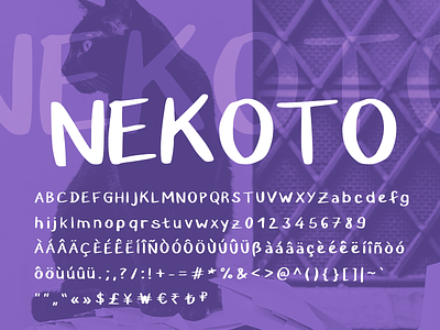 Nekoto - New free font cat font free
