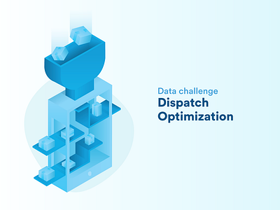 Data Challenge: Dispatch Optimization app delivery dispatch illustration isometric isometry optimization package perspective