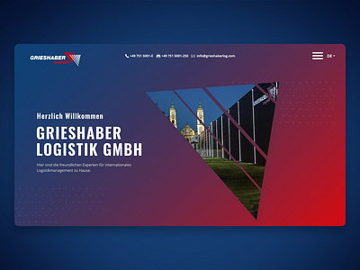 GRIESHABER Logistik GmbH creative design design homepage design logistic modern design transport ui web webdesign