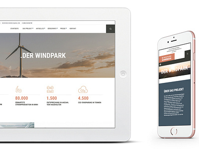 Windpark Schnurbuck creative design design homepage design modern design ui web webdesign windpark