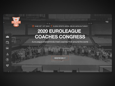 Euroleague Head Coaches Board basketball creative design design education euroleague homepage design modern design ui web webdesign