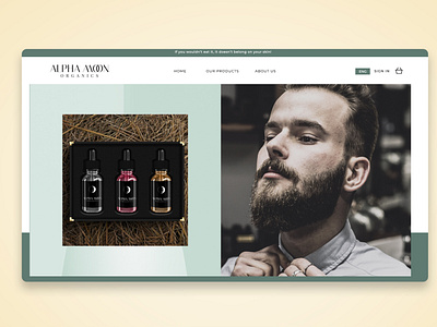 Beard oil website design