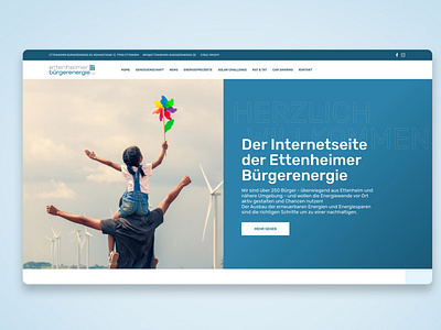 Energieprojekte/Windpark creative design design homepage design modern design ui web webdesign