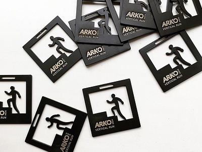 Medals for ARKO Vertical run branding design identity medals snizhanachernetska sportarkomen