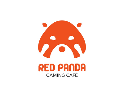 Red Panda Gaming Café Logo brand branding café gaming identity illustration logo logo design logomark red panda