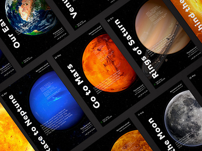 Planetarium Poster Series advertising cosmic design digital art graphic design planet planetarium poster poster art poster design solar system space stars