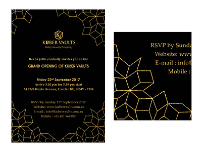 Invitation Design black and gold brand identity brand identity branding branding design invitation invitation card invitation design invite print design