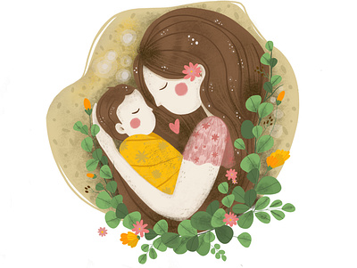 Mothers Day day illustration mothers