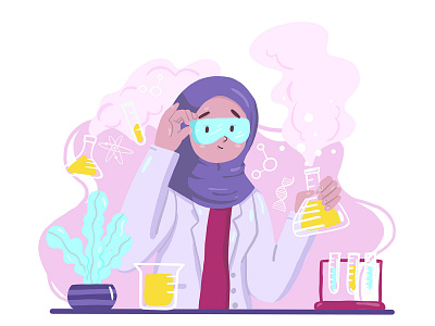 Hijab Female Scientist