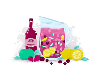 Sangria handdraw illustration mexician sangria