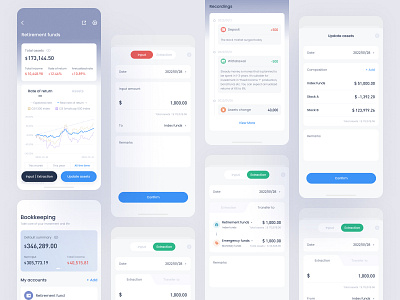 Bookkeeping / Record assets bookkeeping design finance ui ux