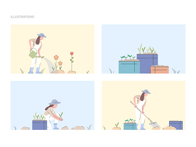 Illustrations - Planting design illustration investment ui