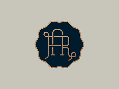 Monogram gold letter logo mark monogram vector