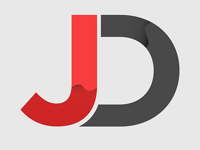 JD Logo design gradient graphics illustrator logo logotype typo