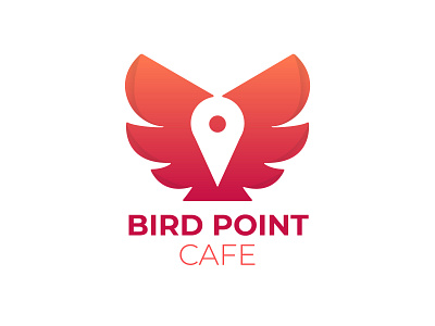 Bird Point Cafe - Logo Design bird logo bird point cafe branding cafe logo creative design gradient illustrator logo logo design logo design branding logo design concept logo designer logo designs logo mark logodesign logos logotype typography