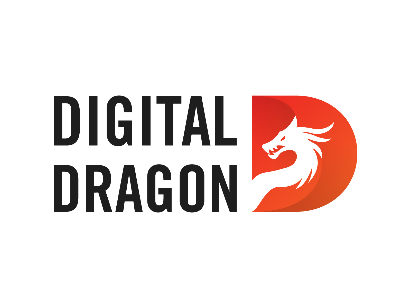 Digital Dragon Logo by Alpesh Jogia on Dribbble