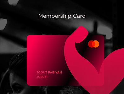 Membership Card for GYM or CLUB app ui ux designer ux vector web