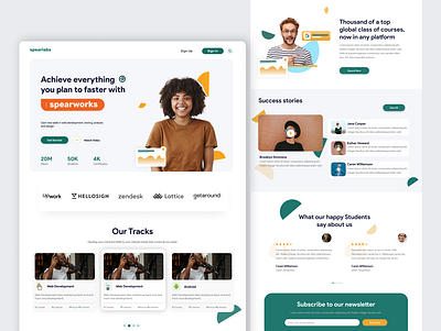 Spearlabs landing page branding design graphic design ui ux web design