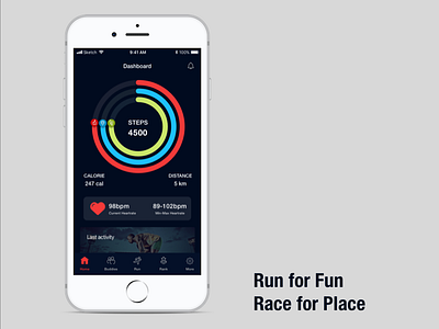 Marathon App Shot app concept