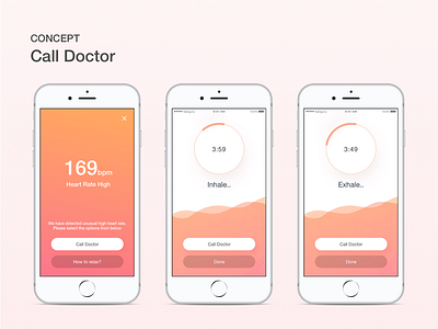 Call Doctor Shot app concept ui ux design visual design
