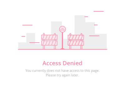 Access Denied Illustration illustration ui visual design