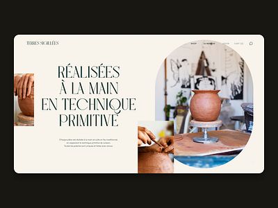 Céramique Savoir Faire céramique design elegant eshop modern pottery shop typography webdesign