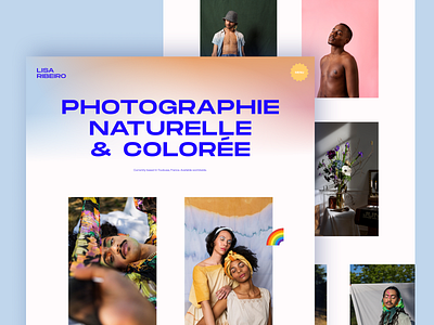 Home Page Photographer Website art creative design elegant fashion graphic design home modern pastel pastels photograph photographer portraits rainbows ui ux webdesign