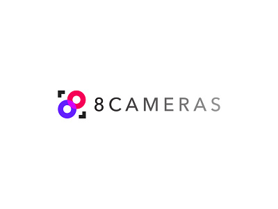 8Cameras Logo 8 branding camera logo pink purple