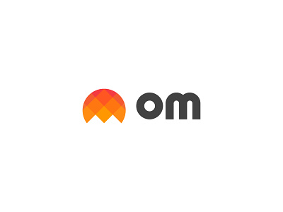 Om Logo branding identity logo orange yellow